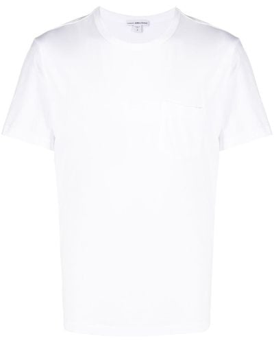 James Perse T-shirt Met Borstzak - Wit