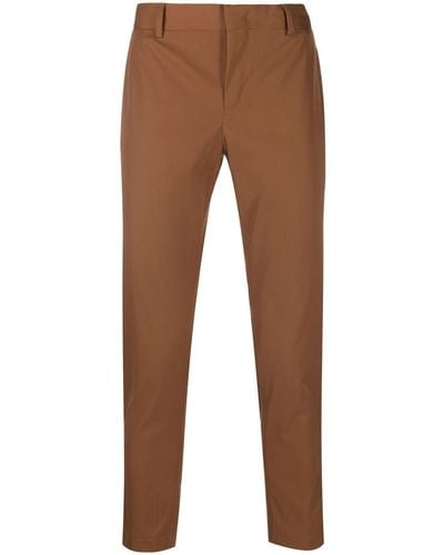 PT Torino Straight-leg Cropped Trousers - Brown