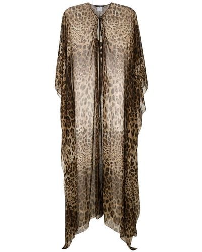 Dolce & Gabbana Leopard Print Tunic Dress - Brown