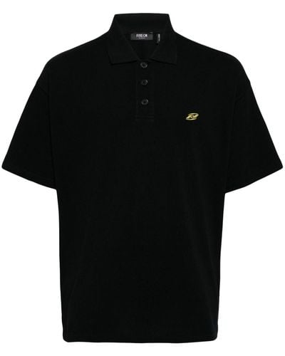 FIVE CM Logo-embroidered cotton polo shirt - Negro