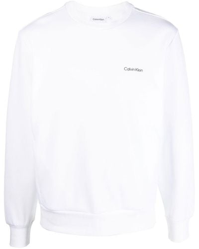 Calvin Klein Sweater Met Logoprint - Wit