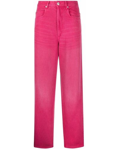 Isabel Marant Ticosy Tapered-Jeans - Pink