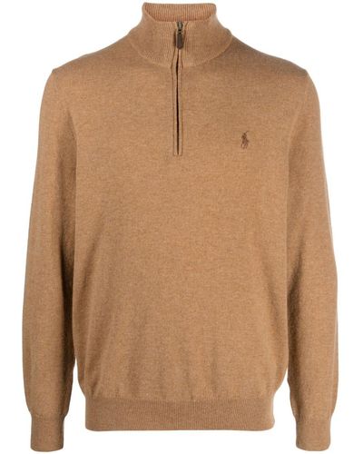 Polo Ralph Lauren Trui Met Geborduurd Logo - Bruin