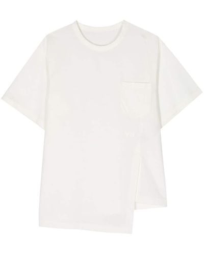 Y-3 X Adidas t-shirt à design asymétrique - Blanc