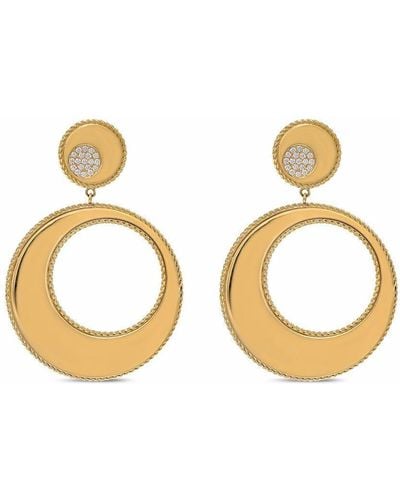 Roberto Coin 18kt Yellow Gold Circle Diamond Earrings - Metallic