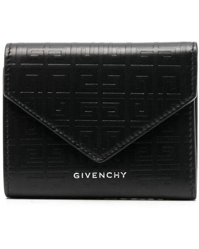 Givenchy G-cut Leather Trifold Wallet - Black