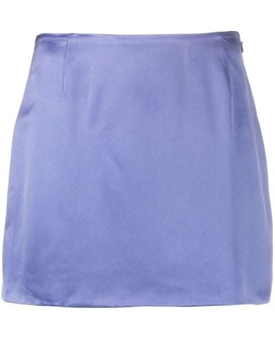 Cristina Savulescu Marilyn Floral-appliqué Miniskirt - Blue