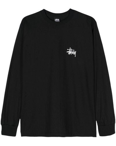 Stussy Basic Stussy Long-sleeve T-shirt - Black
