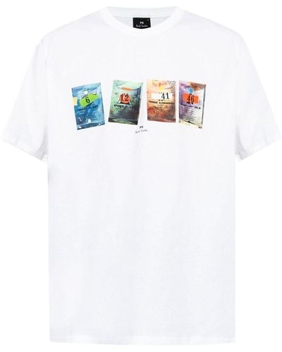 PS by Paul Smith Seed Packet Print T-shirt - White