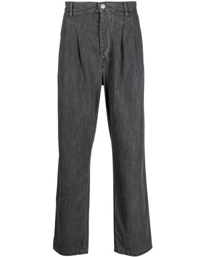 Isabel Marant Pleated Straight-leg Trousers - Grey