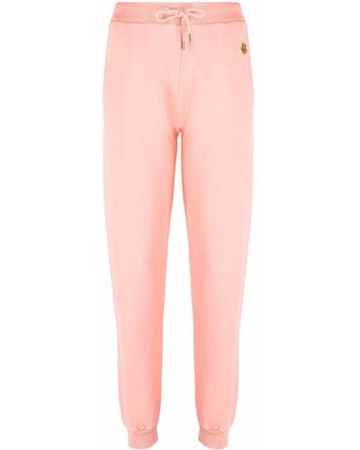KENZO Tiger-patch Cotton sweatpants - Pink