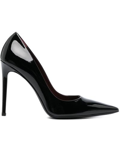 Paris Texas 105mm Pointed-toe Leather Court Shoes - Black