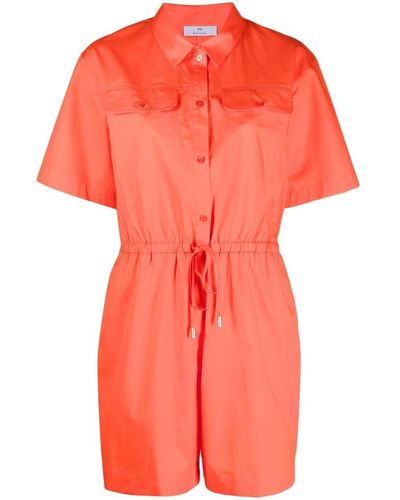 PS by Paul Smith Katoenen Playsuit - Rood