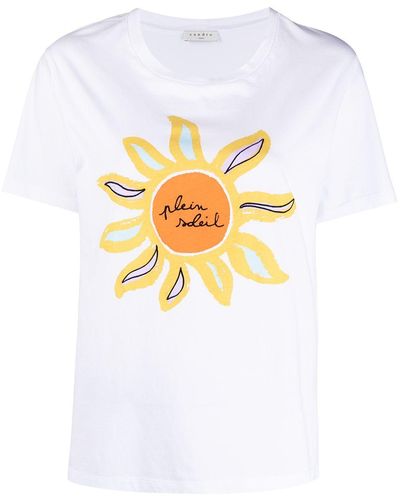 Sandro T-shirt à imprimé graphique - Blanc