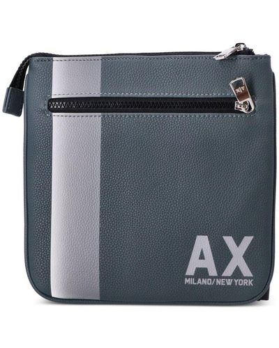 Armani Exchange Ax Crossbodytas Met Logoprint - Blauw