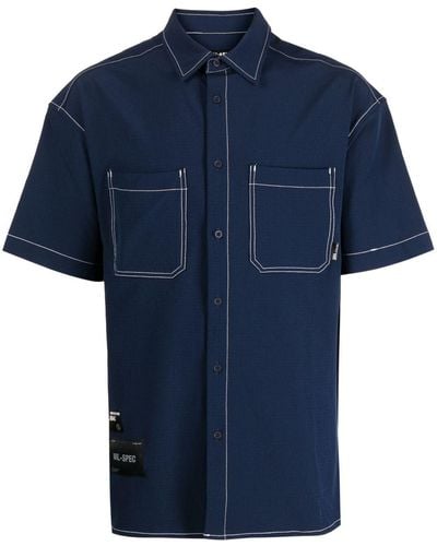 Izzue Hemd mit Kontrastnähten - Blau
