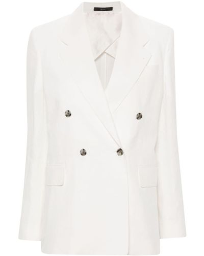 Paul Smith Linen Double-Breasted Jacket - Natural