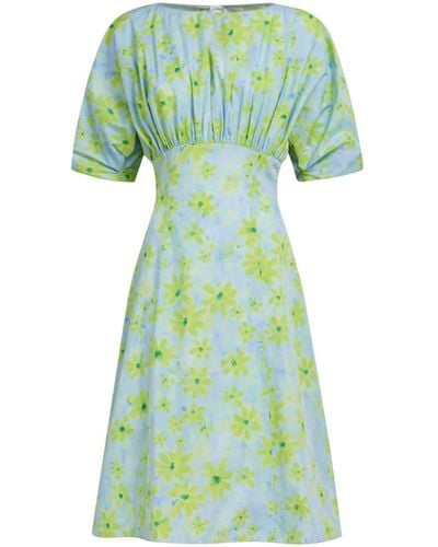 Marni Kleid mit Blumen-Print - Grün