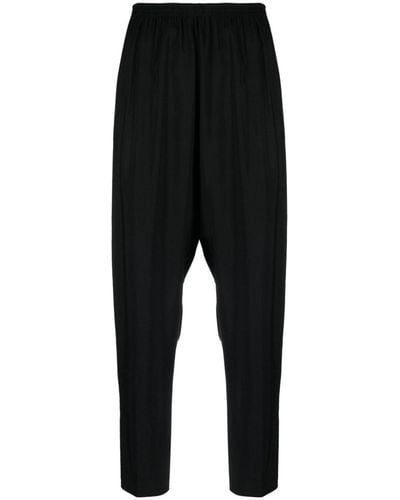 Forte Forte Elasticated-waistband Pleated Trousers - Black