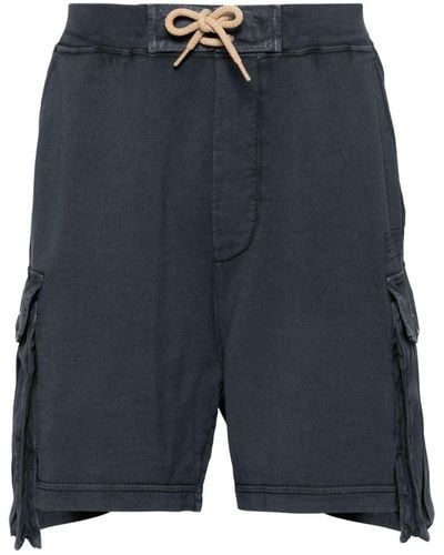DSquared² Drawstring-waistband Cotton Cargo Shorts - Blue