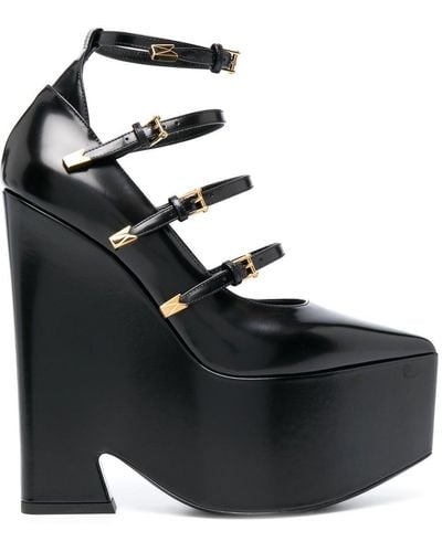 Versace Zapatos de tacón Tempest con plataforma - Negro