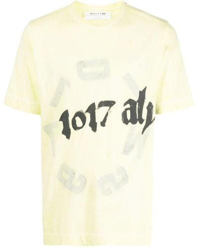 1017 ALYX 9SM T-shirt Met Logoprint - Naturel