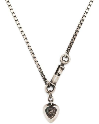 Werkstatt:münchen Heart-charm Box-chain Necklace - Metallic