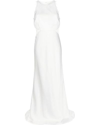 Sachin & Babi Isla Sleeveless Lace-trim Gown - White