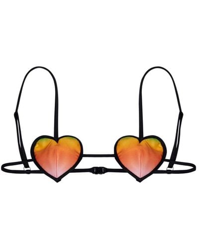 Casablancabrand Heart Gradient-effect Bikini Top - Metallic