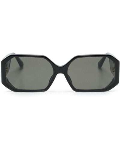 Linda Farrow Bailey Geometric-frame Sunglasses - Grey