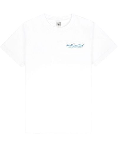 Sporty & Rich T-shirt 1800 Health en coton - Blanc