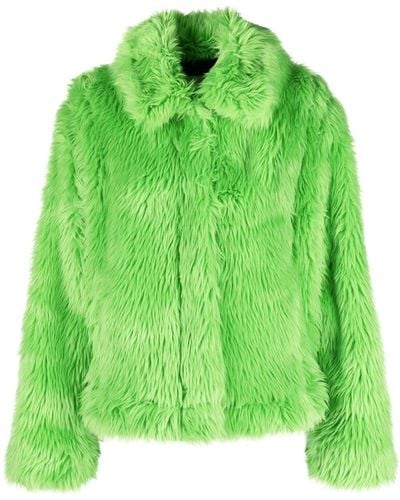 MSGM Jacke aus Faux Fur - Grün