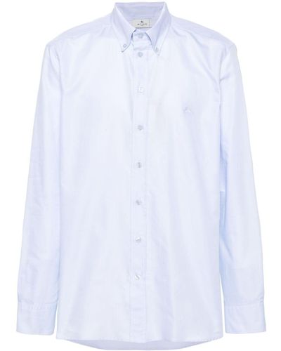 Etro Pegaso-Motif Cotton Shirt - White