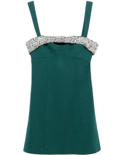 Jonathan Simkhai Mini-jurk Met Kristallen - Groen