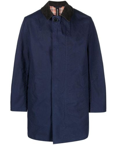 Mackintosh Norfolk Long-sleeve Raincoat - Blue