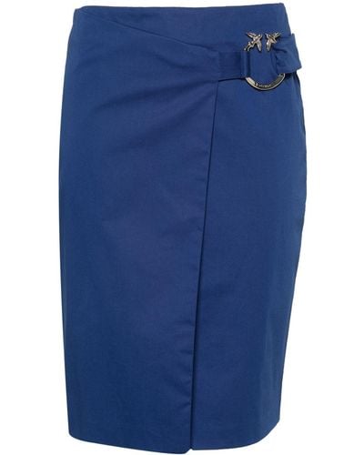 Pinko Eurito Wrap Midi Skirt - Blue