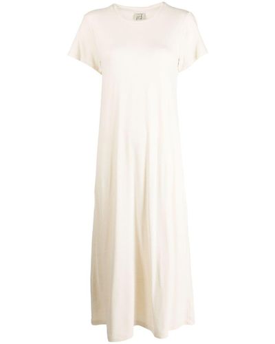 Baserange Drapiertes Kleid - Weiß