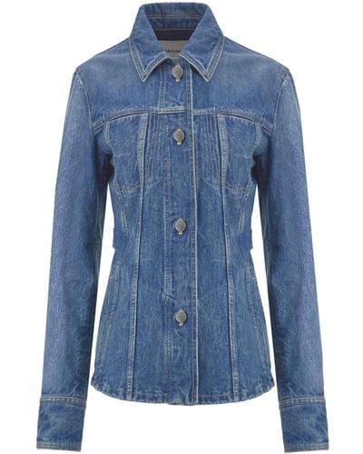 Ferragamo Slim-cut Cotton Denim Jacket - Blue