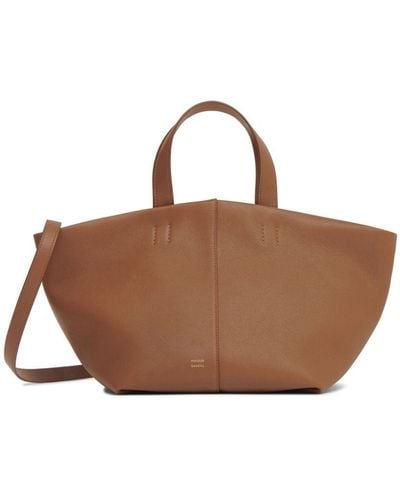 Mansur Gavriel Tulipano Leather Crossbody Bag - Brown