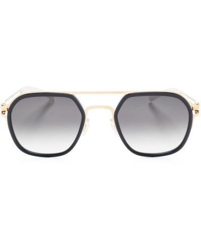 Mykita Leeland Geometric-frame Sunglasses - Metallic