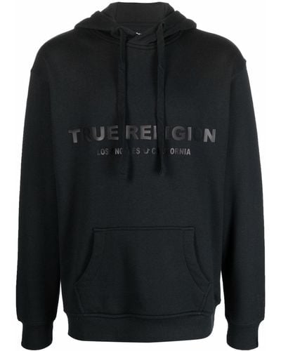 True Religion Sudadera con capucha y logo estampado - Negro