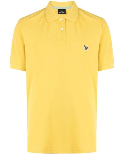 PS by Paul Smith Logo-embroidered Cotton Polo Shirt - Yellow