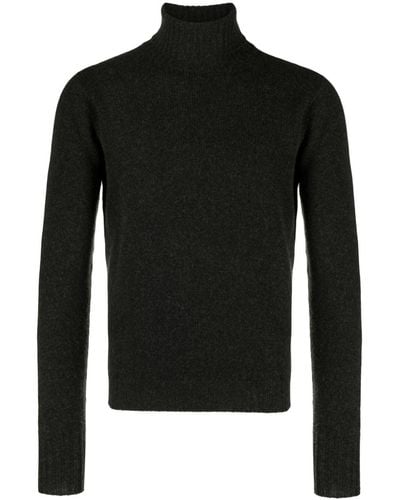 Drumohr Roll-neck Cashmere Sweater - Black