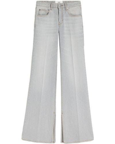 Ami Paris Weite High-Rise-Jeans - Grau