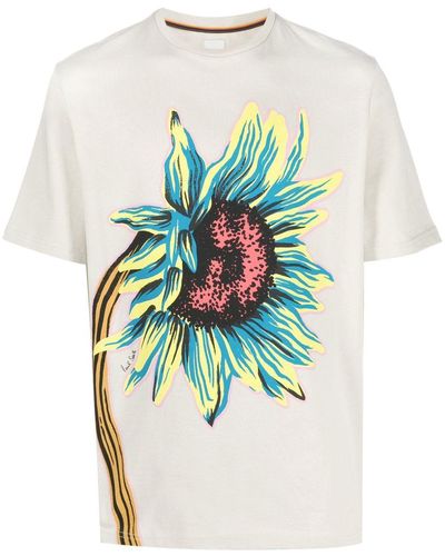 Paul Smith T-Shirt mit Blumen-Print - Mehrfarbig