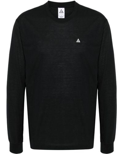 Nike T-shirt Met Geborduurd Logo - Zwart
