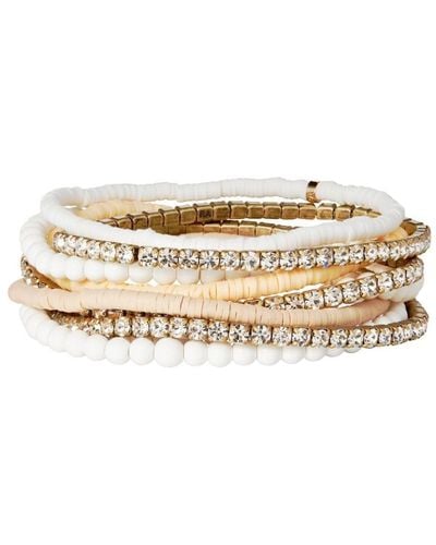 Roxanne Assoulin Lot de neuf bracelets Flash Dance à perles - Neutre