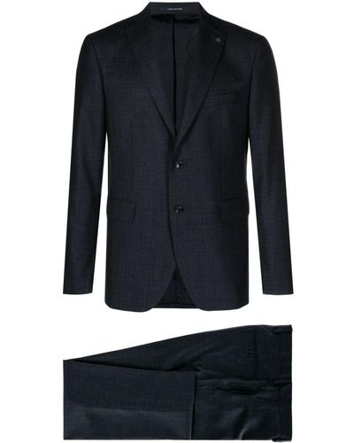 Tagliatore チェック スーツ - ブルー