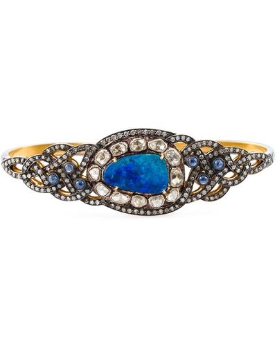 Gemco Bracelet de main en or 18ct à ornements - Bleu