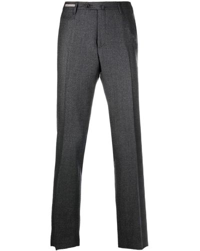 Corneliani Virgin Wool-blend Trousers - Grey